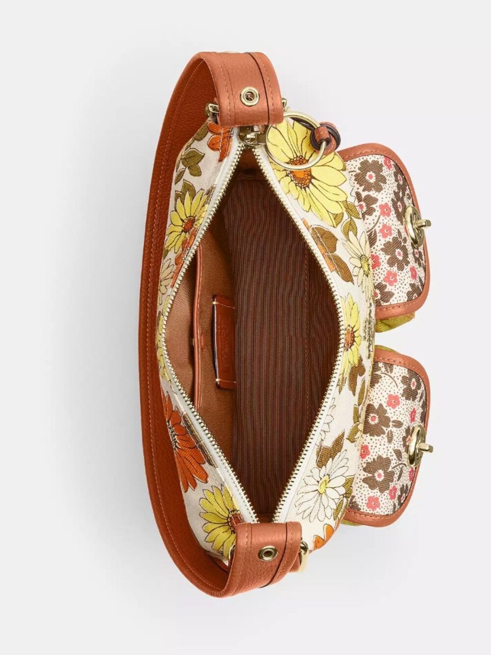 Coach Cargo Shoulder Bag With Floral Print CDW56 - Picture 10 of 10